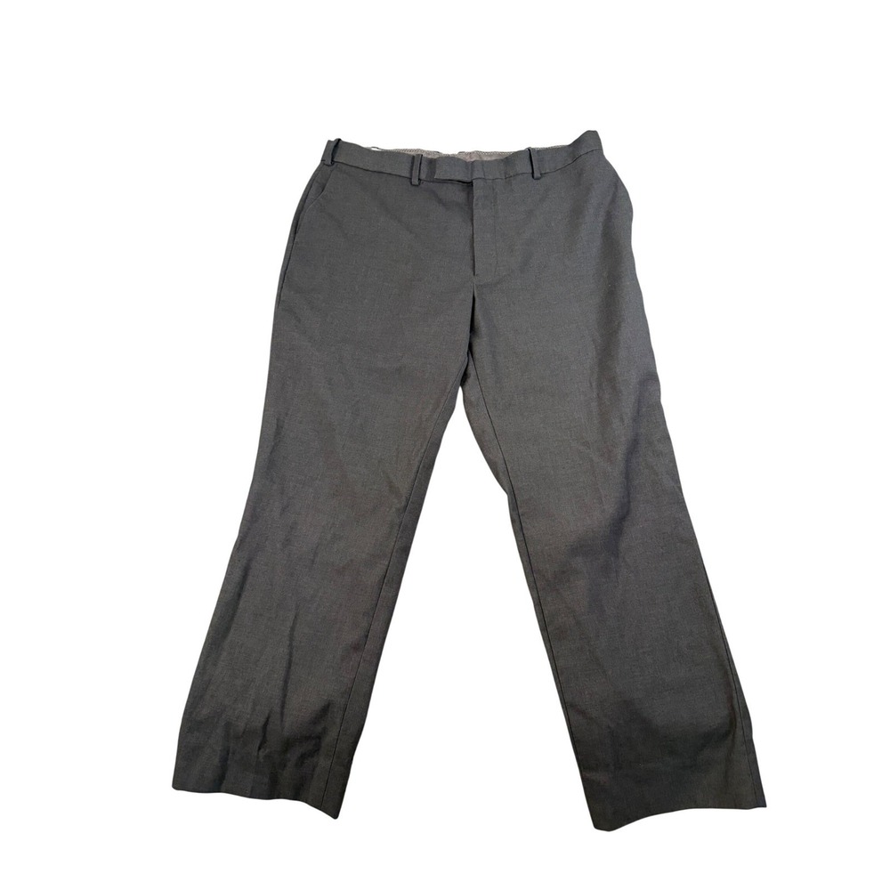 Kenzo Mens Grey Flat Front Dress Pants Trousers S60512H Size 46R 40W 35x26.5